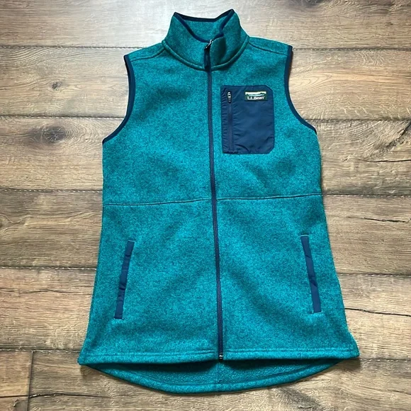 NWOT Women's L.L.Bean Sweater Fleece Long Vest - Picture 1 of 9